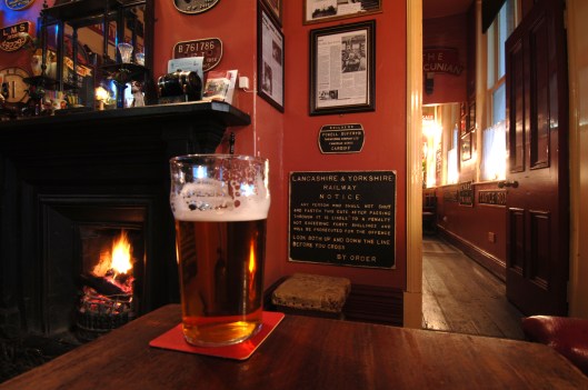There's nothing better on a cold winter's day than a pint by a roaring fire as you're waiting for pie & peas..