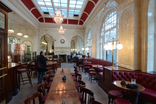 How's this for a stylish place to enjoy a beer whilst waiting for a train? The former First Class dining room.