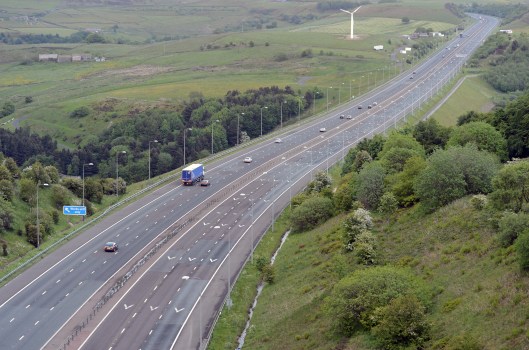 The M62 at Scammonden looking East this evening