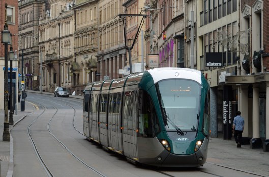 DG216030. Tram 217. South Parade. Nottingham. 16.6.15