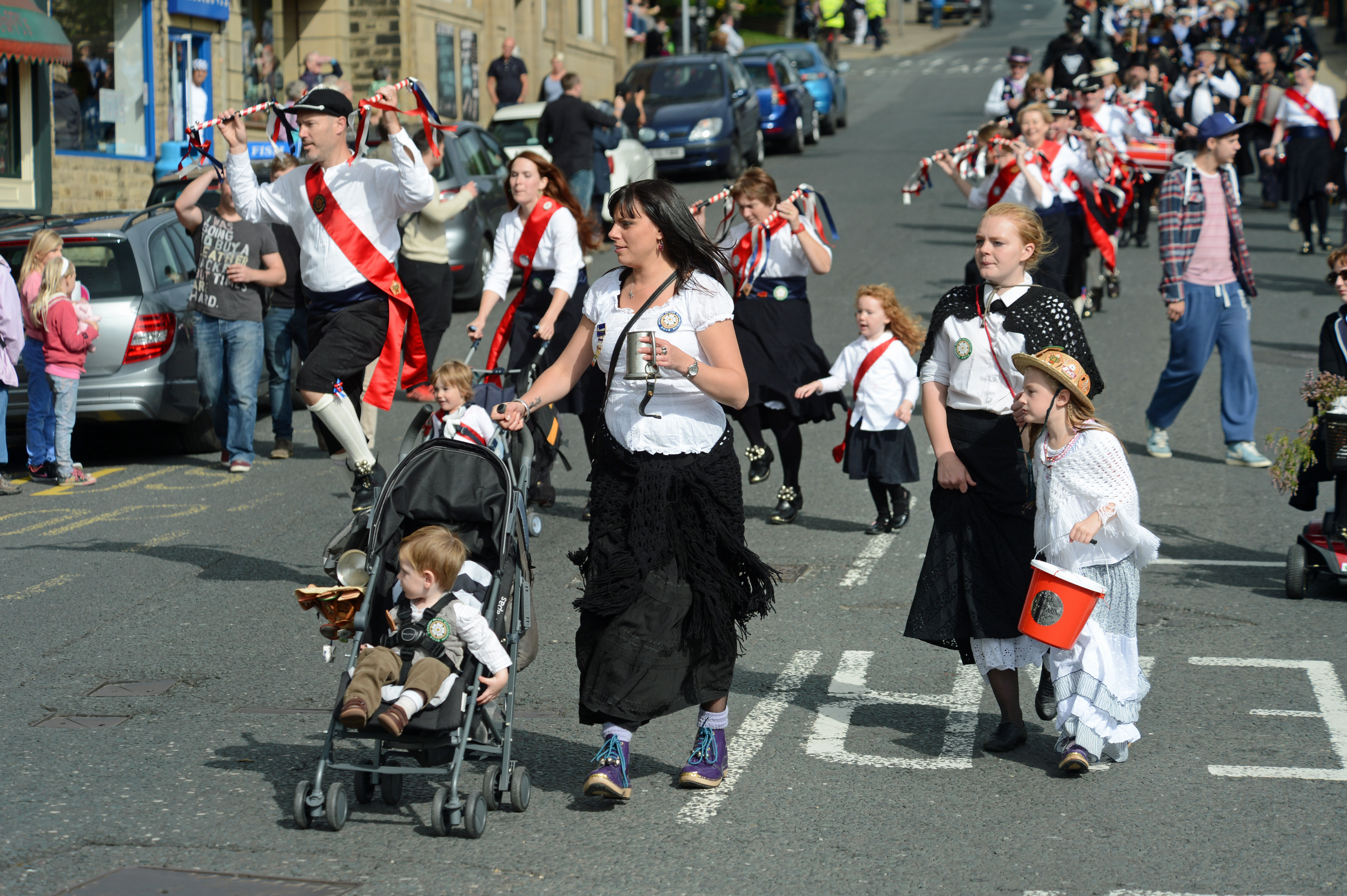 Still being in your pram is no barrier to taking part in rushbearing!