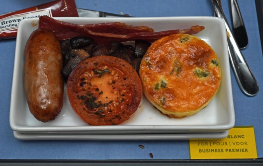 DG289739. English breakfast in Business Premier. train 9114, the press trip to Amsterdam. 20.2.18