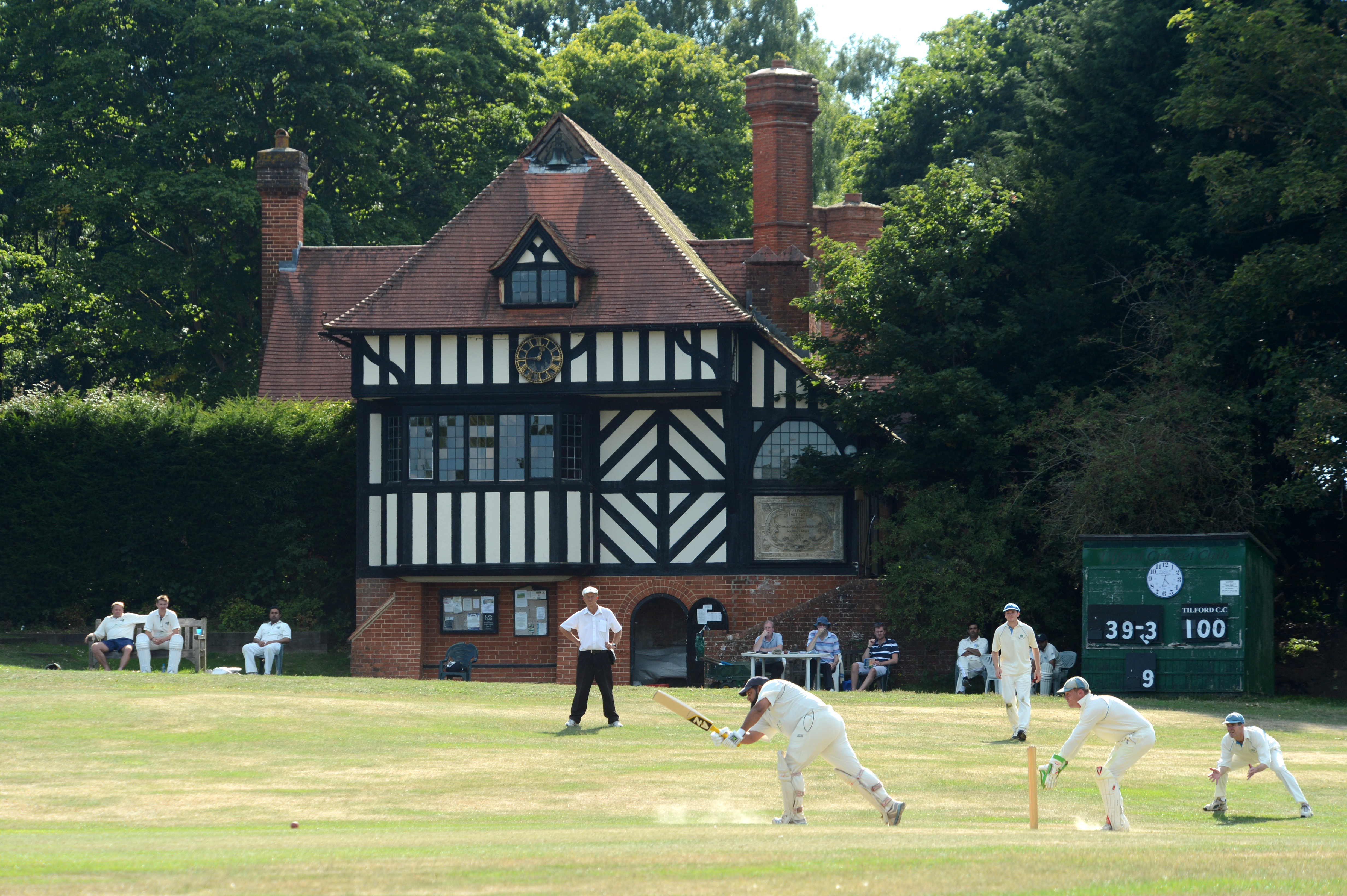 DG219537. Cricket on the green. Tilford. Surrey. 8.8.15