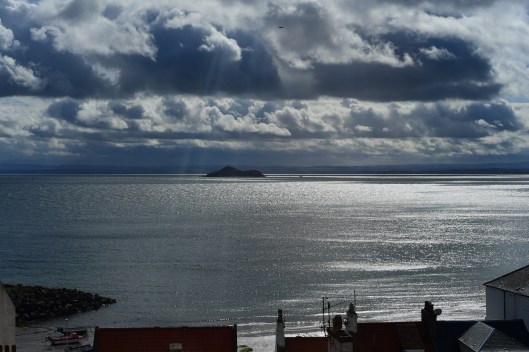 DG308136. Inchkeith seen from Kinghorn. Fife. Scotland. 9.9.18