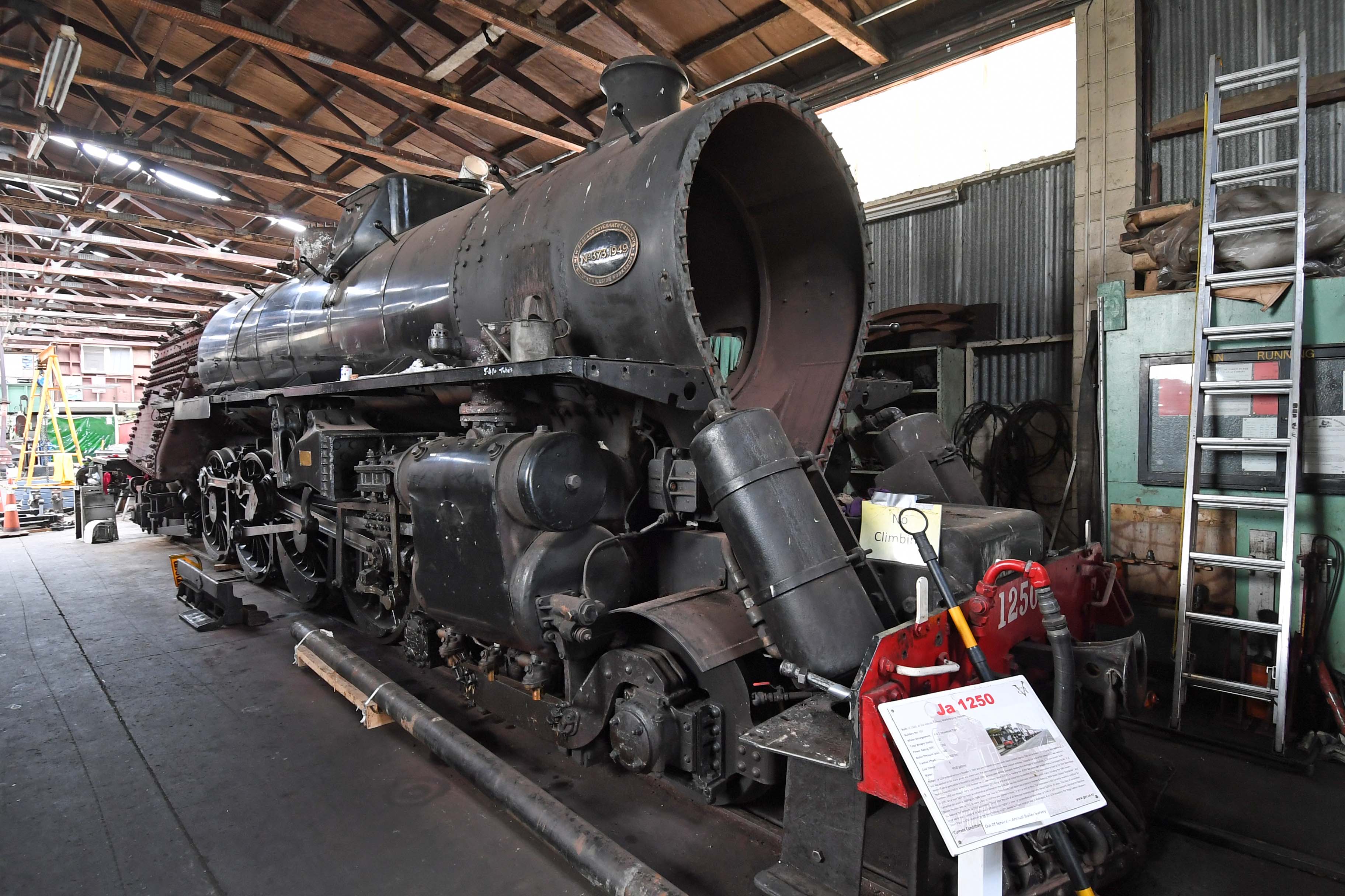 dg318301. ja 1250. pukeoware workshop. glenbrook vintage railway. north island. new zealand. 27.1.19crop