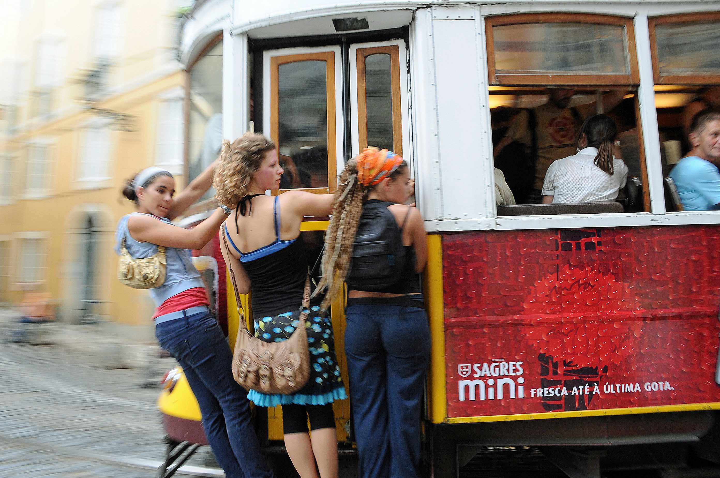 DG53199. Tram surfing. Lisbon 2.6.10.crop